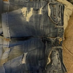 These are ripped SO jeans shorts that are picked and barley worn